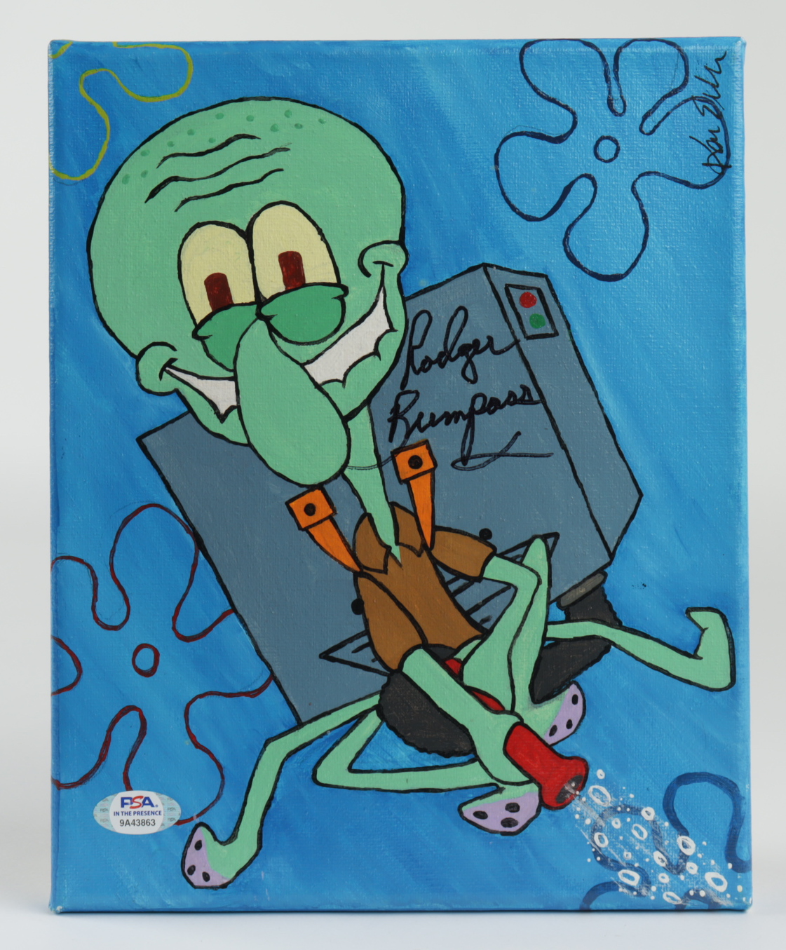Rodger Bumpass Signed 8x10 Canvas Painting (PSA COA) at PristineAuction.com Rodger Bumpass Signed 8x10 Canvas Painting (PSA COA) at PristineAuction.com