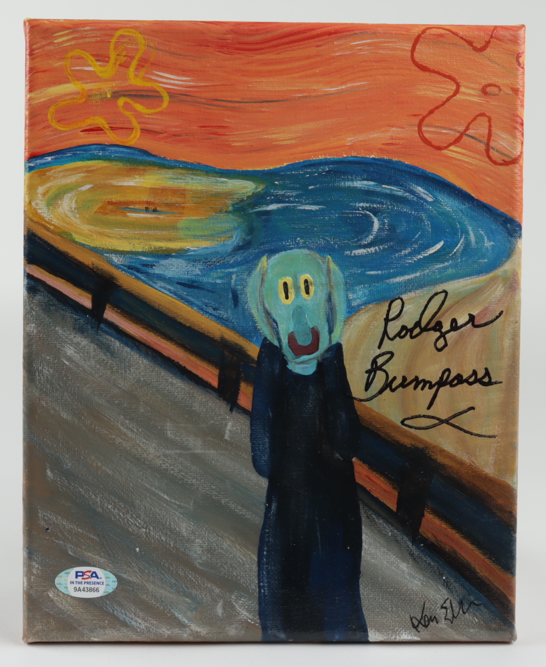 Rodger Bumpass Signed 8x10 Canvas Painting (PSA COA) at PristineAuction.com Rodger Bumpass Signed 8x10 Canvas Painting (PSA COA) at PristineAuction.com