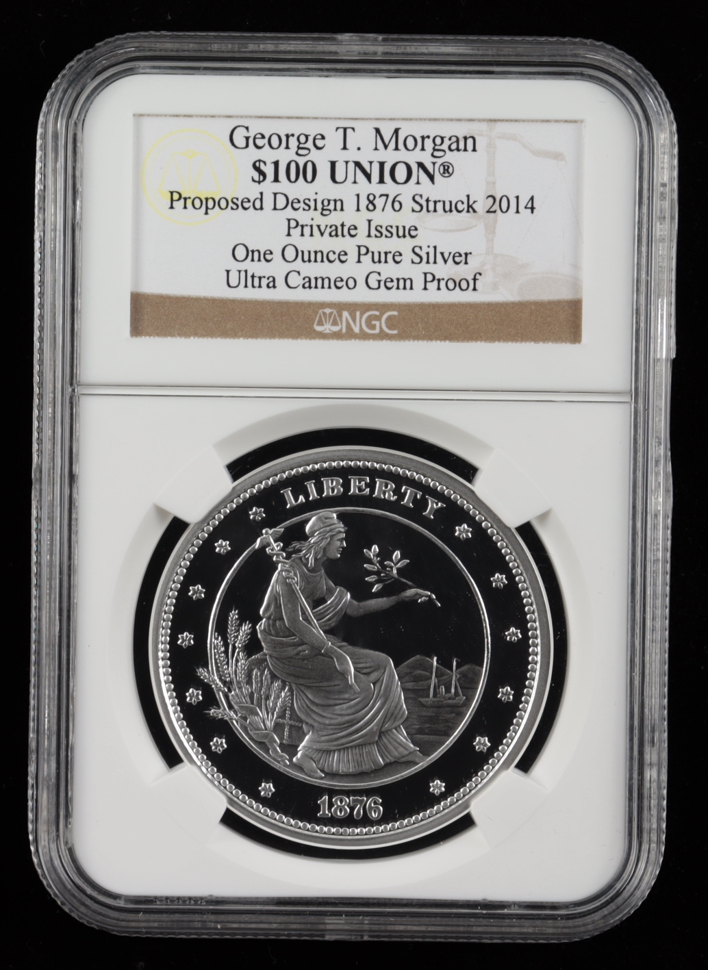2005 George T. Morgan 1 oz Silver $100 Union Coin (NGC Ultra Cameo Gem Proof) at PristineAuction.com 2005 George T. Morgan 1 oz Silver $100 Union Coin (NGC Ultra Cameo Gem Proof) at PristineAuction.com