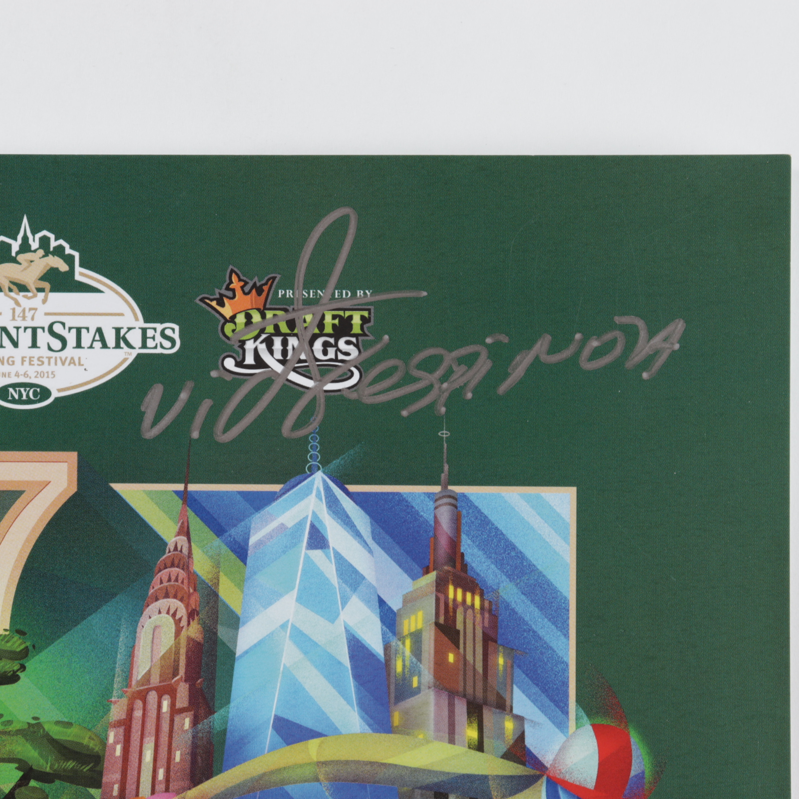 Victor Espinoza Signed Belmont Stakes Program (Steiner COA & Fanatics Hologram) at PristineAuction.com Victor Espinoza Signed Belmont Stakes Program (Steiner COA & Fanatics Hologram) at PristineAuction.com