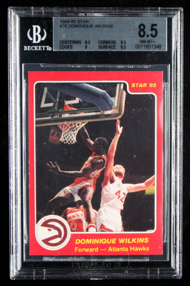 Dominique Wilkins 1984-85 Star #76 (BGS 8.5) at PristineAuction.com Dominique Wilkins 1984-85 Star #76 (BGS 8.5) at PristineAuction.com