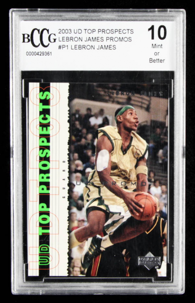 upper deck lebron james top prospect