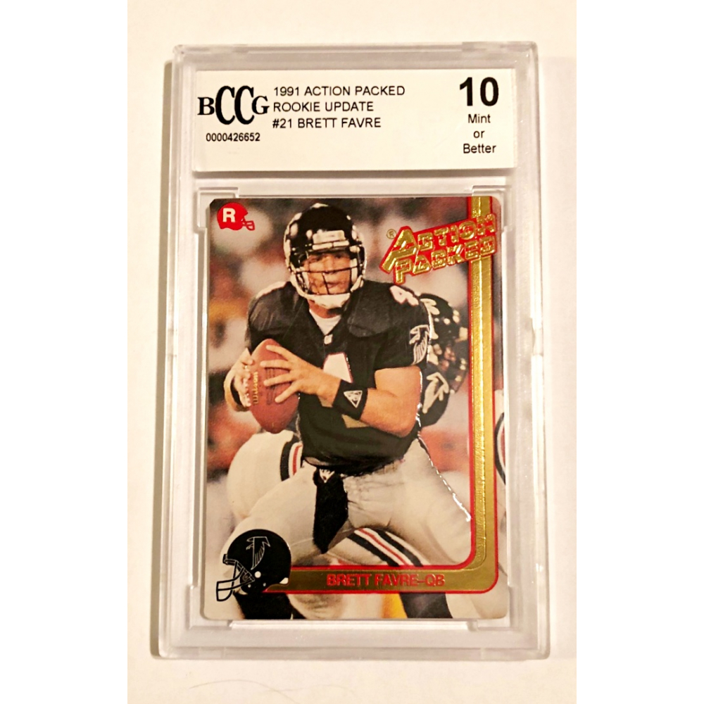 Brett Favre 1991 Action Packed Rookie Update #21 RC (BCCG 10