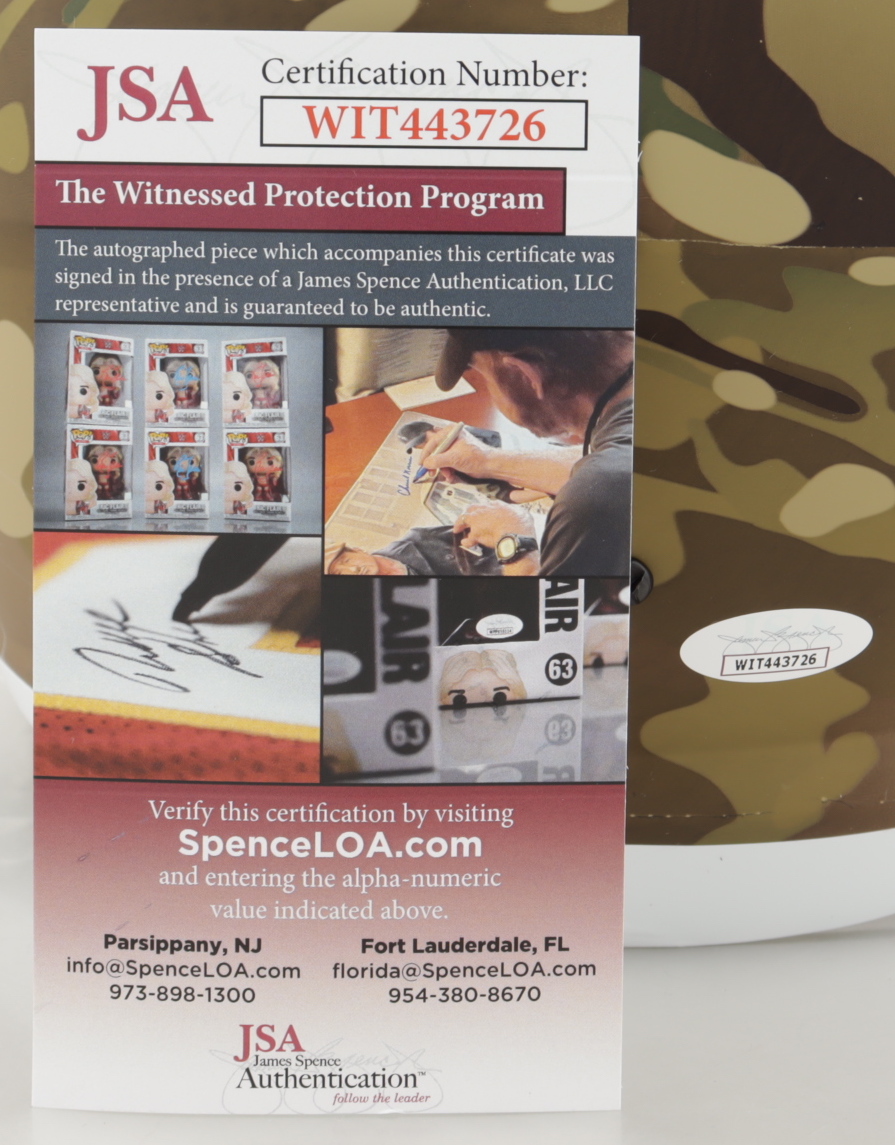 Tyreek Hill Signed Chiefs Full-Size Camo Alternate Speed Helmet Inscribed "Cheetah" (JSA COA) at PristineAuction.com Tyreek Hill Signed Chiefs Full-Size Camo Alternate Speed Helmet Inscribed "Cheetah" (JSA COA) at PristineAuction.com