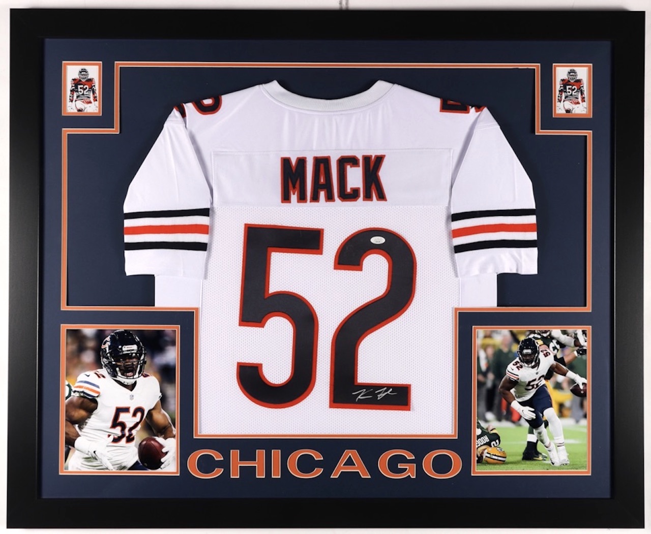 Khalil Mack Signed 35x43 Custom Framed Jersey (JSA COA) at PristineAuction.com Khalil Mack Signed 35x43 Custom Framed Jersey (JSA COA) at PristineAuction.com