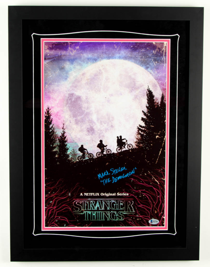 Mark Steger Signed "Stranger Things" 18x24 Custom Framed Photo Display Inscribed "The Demogorgon" (Beckett COA) at PristineAuction.com Mark Steger Signed "Stranger Things" 18x24 Custom Framed Photo Display Inscribed "The Demogorgon" (Beckett COA) at PristineAuction.com