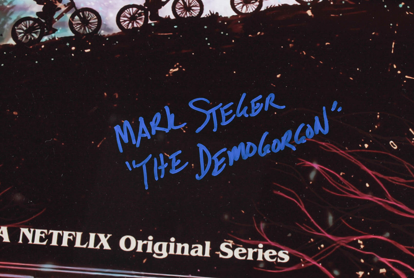 Mark Steger Signed "Stranger Things" 18x24 Custom Framed Photo Display Inscribed "The Demogorgon" (Beckett COA) at PristineAuction.com Mark Steger Signed "Stranger Things" 18x24 Custom Framed Photo Display Inscribed "The Demogorgon" (Beckett COA) at PristineAuction.com