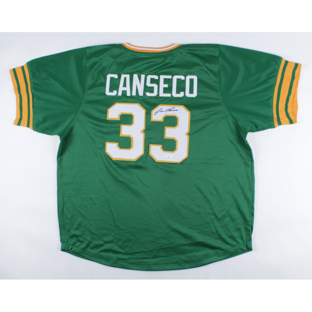 Dédicace JSA de José Canseco sur maillot custom A's