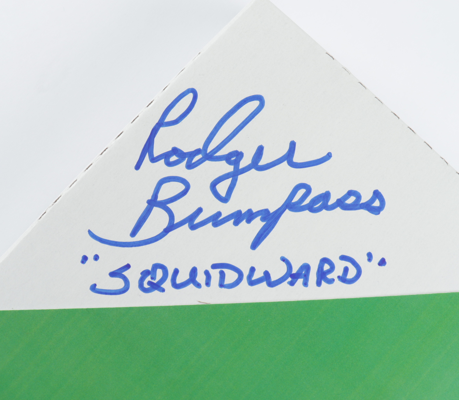 Rodger Bumpass Signed "SpongeBob SquarePants" Krusty Krab Pizza Box Inscribed "Squidward" (PSA COA) at PristineAuction.com Rodger Bumpass Signed "SpongeBob SquarePants" Krusty Krab Pizza Box Inscribed "Squidward" (PSA COA) at PristineAuction.com