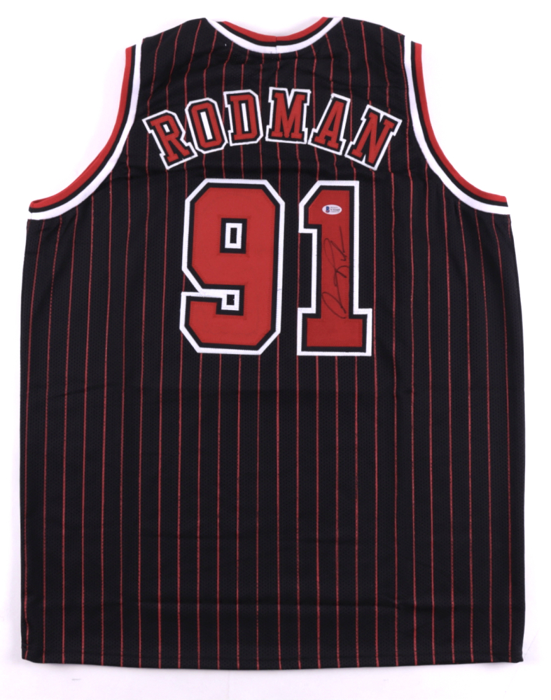 Dennis Rodman Signed Jersey (Beckett) at PristineAuction.com Dennis Rodman Signed Jersey (Beckett) at PristineAuction.com