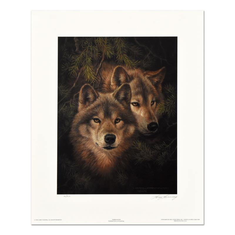 "Timber Mates" Numbered LE 8x11 Lithograph by Larry Fanning (Artova) at PristineAuction.com "Timber Mates" Numbered LE 8x11 Lithograph by Larry Fanning (Artova) at PristineAuction.com