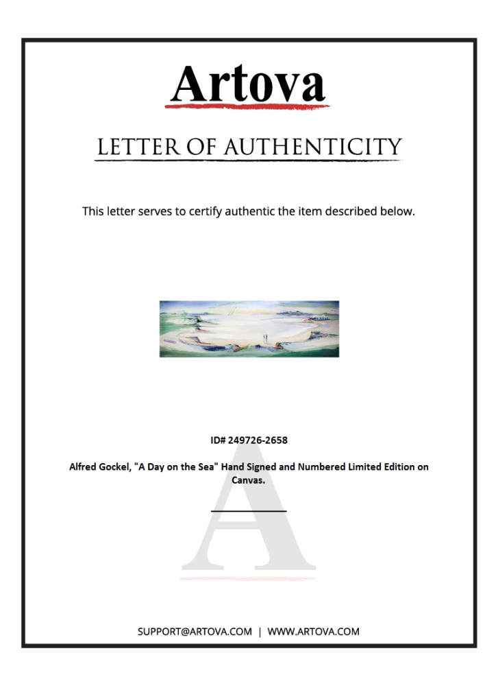 "A Day on the Sea" LE 19x62 Giclee on Canvas by Alfred Gockel (Artova) at PristineAuction.com "A Day on the Sea" LE 19x62 Giclee on Canvas by Alfred Gockel (Artova) at PristineAuction.com