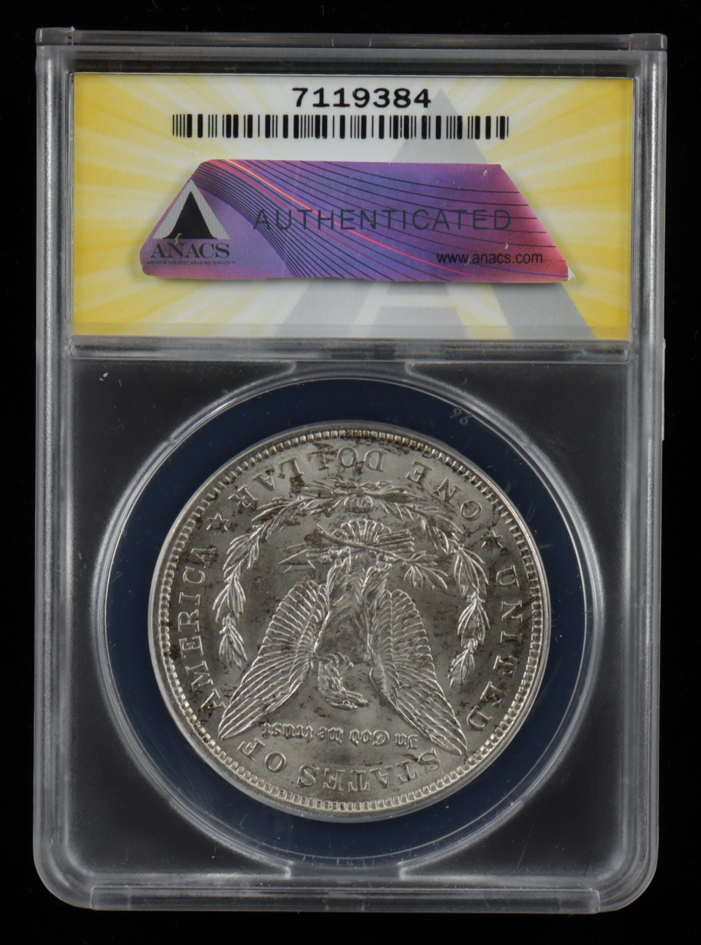 1921 Morgan Silver Dollar (ANACS MS63) at PristineAuction.com 1921 Morgan Silver Dollar (ANACS MS63) at PristineAuction.com