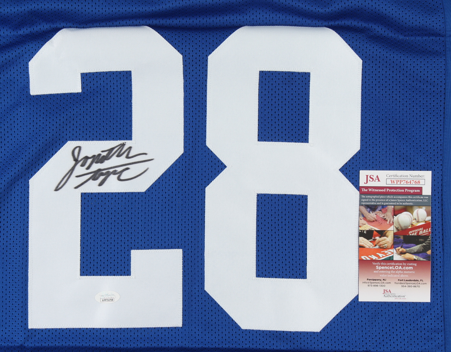 Jonathan Taylor Signed Jersey (JSA COA) at PristineAuction.com Jonathan Taylor Signed Jersey (JSA COA) at PristineAuction.com