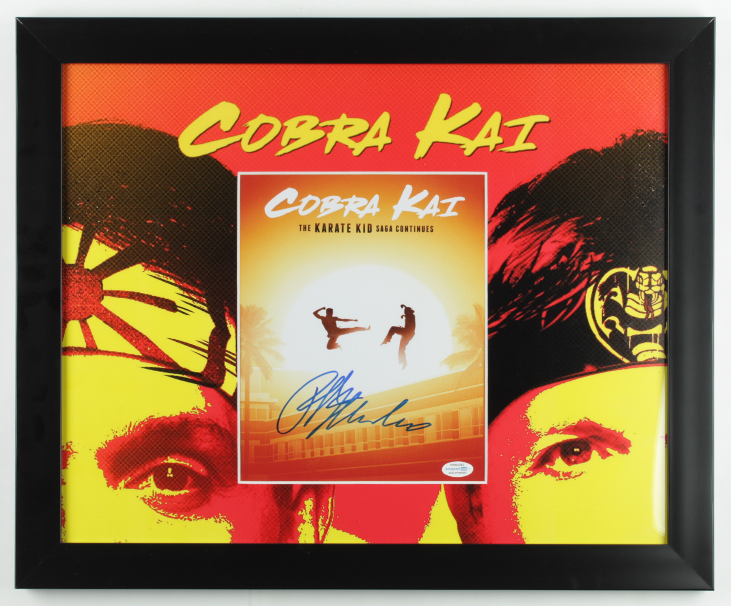 Ralph Macchio Signed "Cobra Kai" 18.5x22 Custom Framed Photo Display (AutographCOA COA) at PristineAuction.com Ralph Macchio Signed "Cobra Kai" 18.5x22 Custom Framed Photo Display (AutographCOA COA) at PristineAuction.com