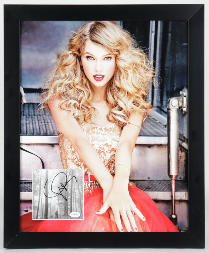 Taylor Swift Signed "Folklore" 18.25x22.25 Custom Framed CD Cover