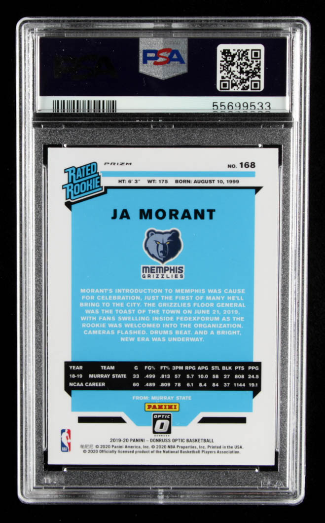Ja Morant 2019-20 Donruss Optic Fanatics Box Set #168 RR (PSA 10) at PristineAuction.com Ja Morant 2019-20 Donruss Optic Fanatics Box Set #168 RR (PSA 10) at PristineAuction.com