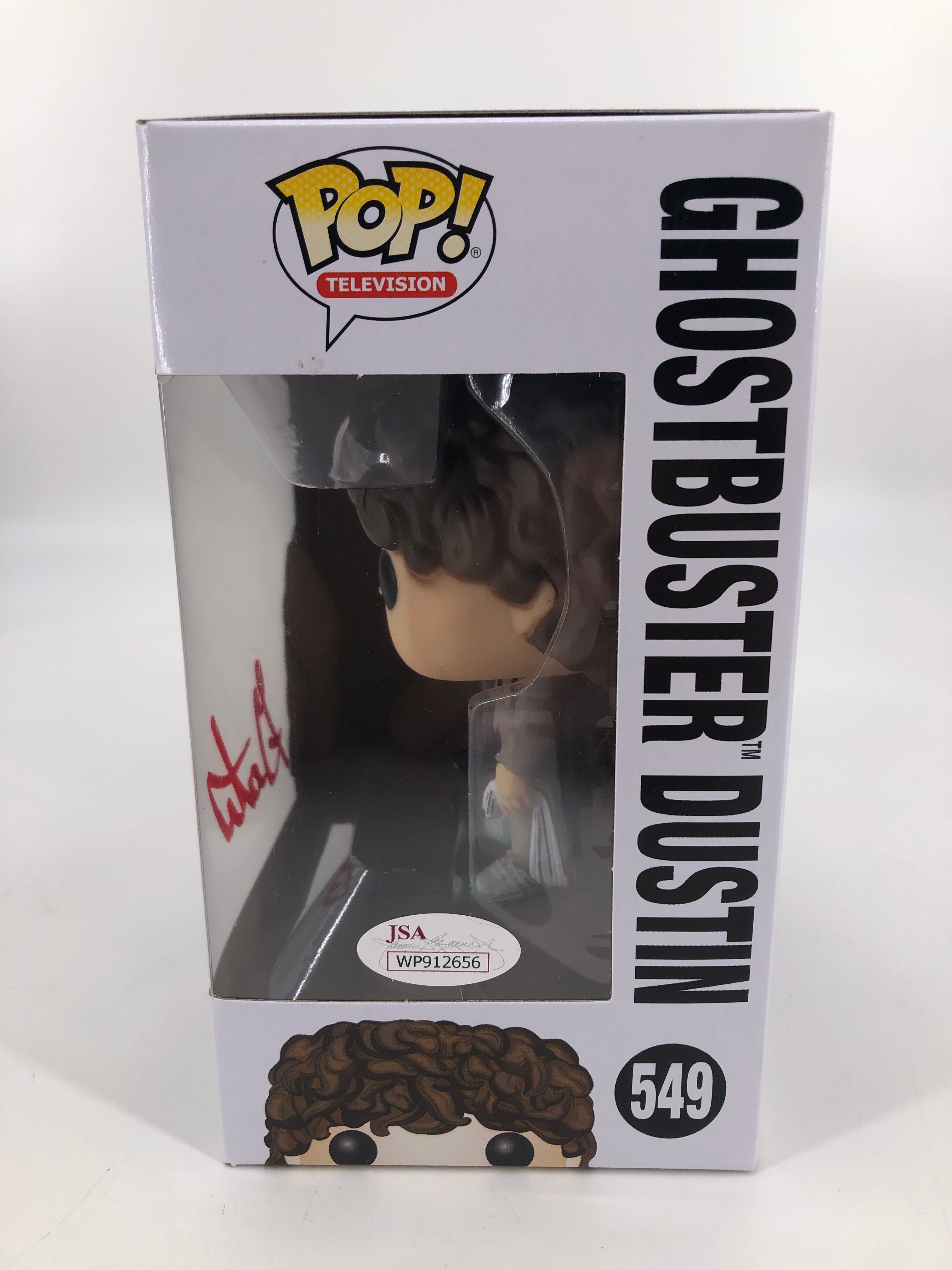 Gaten Matarazzo Signed "Stranger Things" #549 Ghostbuster Dustin Funko Pop! Vinyl Figure (JSA COA) at PristineAuction.com Gaten Matarazzo Signed "Stranger Things" #549 Ghostbuster Dustin Funko Pop! Vinyl Figure (JSA COA) at PristineAuction.com