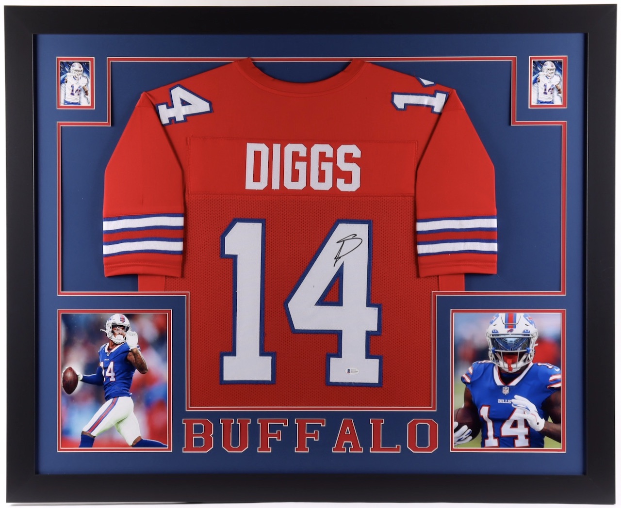 Stefon Diggs Signed 35x43 Custom Framed Jersey Display (Beckett Hologram) at PristineAuction.com Stefon Diggs Signed 35x43 Custom Framed Jersey Display (Beckett Hologram) at PristineAuction.com