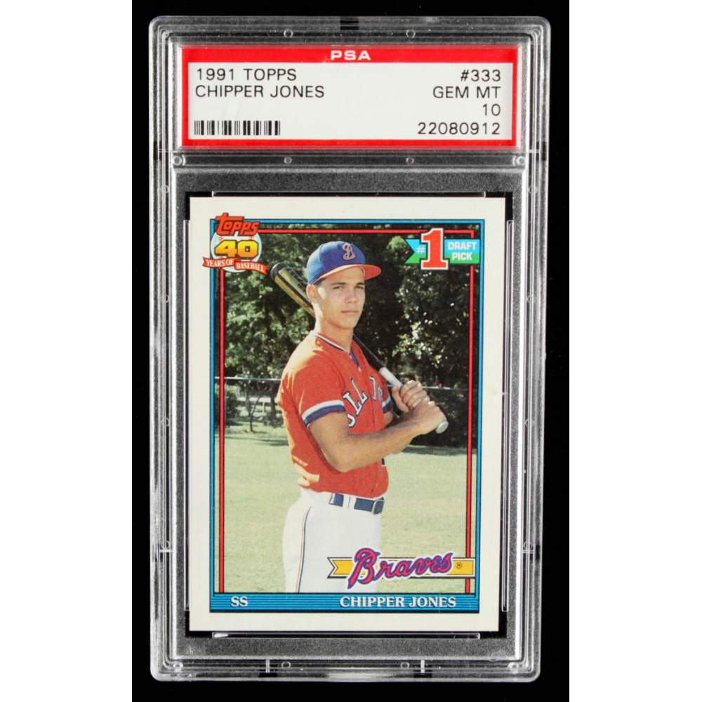 Chipper Jones 1991 Topps #333 RC (PSA 10) | Pristine Auction