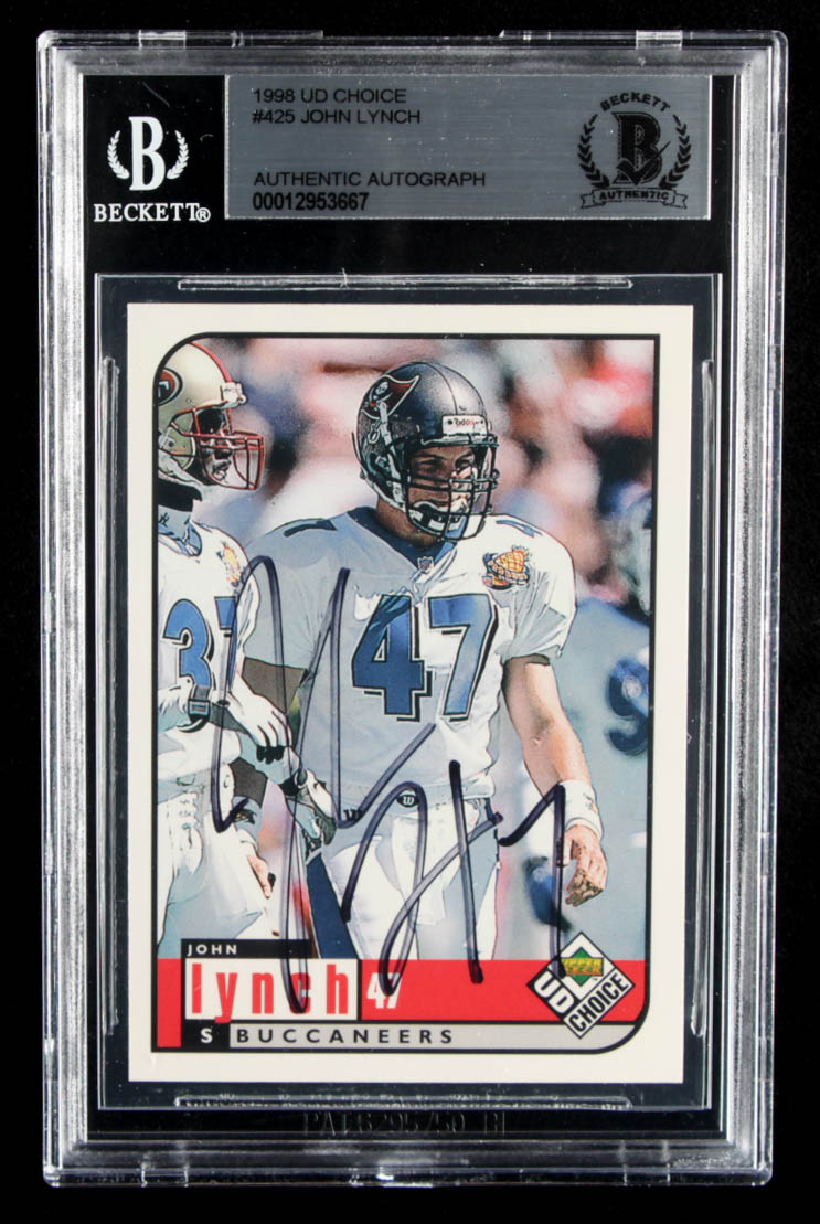 John Lynch Signed 1998 UD Choice #425 (BGS Encapsulated) at PristineAuction.com John Lynch Signed 1998 UD Choice #425 (BGS Encapsulated) at PristineAuction.com