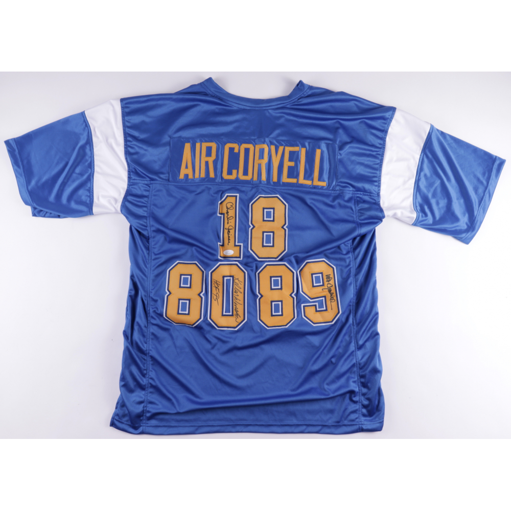 Kellen Winslow, Charlie Joiner & Wes Chandler Signed Jersey Inscribed