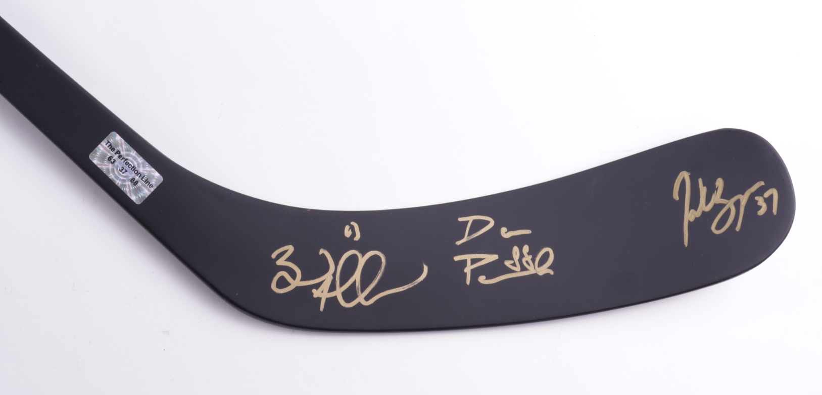 Brad Marchand, Patrice Bergeron, & David Pastrnak Signed Bruins Hockey Stick (YSMS COA) at PristineAuction.com Brad Marchand, Patrice Bergeron, & David Pastrnak Signed Bruins Hockey Stick (YSMS COA) at PristineAuction.com