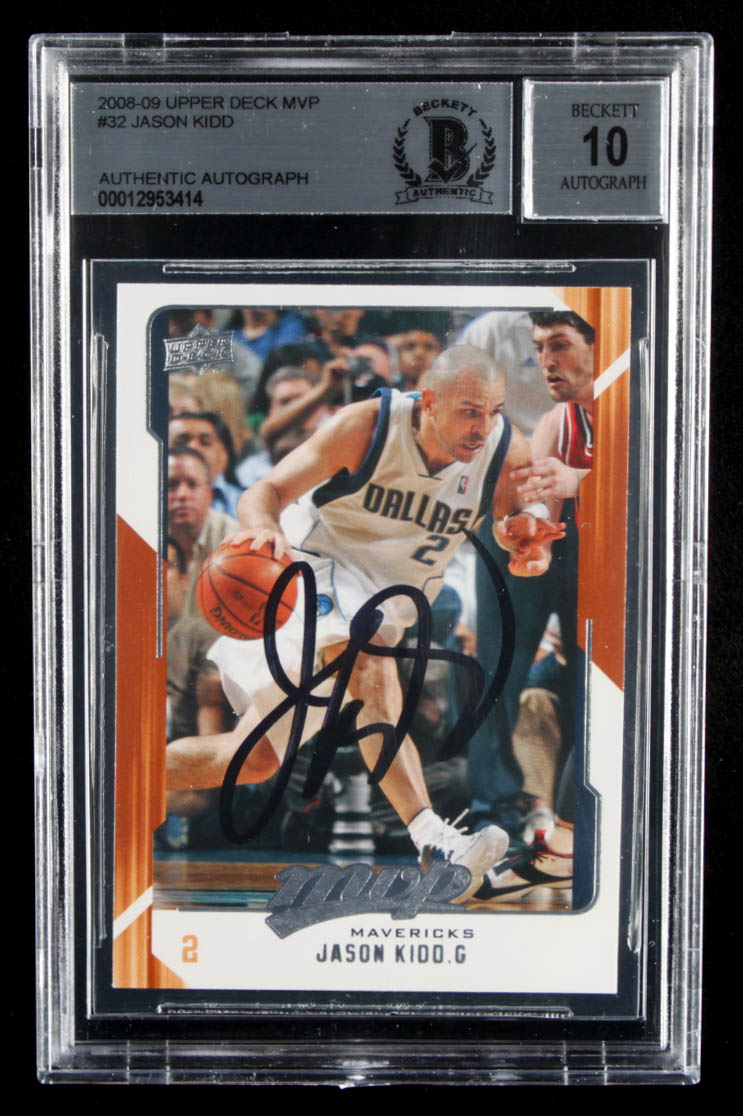 Jason Kidd Signed 2008-09 Upper Deck MVP #32 (BGS Encapsulated) at PristineAuction.com Jason Kidd Signed 2008-09 Upper Deck MVP #32 (BGS Encapsulated) at PristineAuction.com