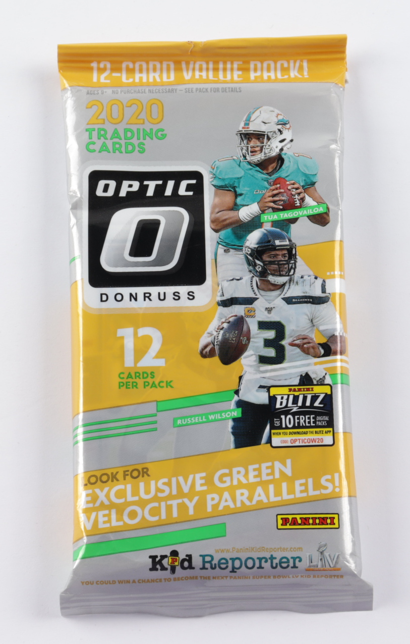 2020 Panini Donruss Optic NFL Football Cello Pack with (12) Cards (See Description) at PristineAuction.com 2020 Panini Donruss Optic NFL Football Cello Pack with (12) Cards (See Description) at PristineAuction.com