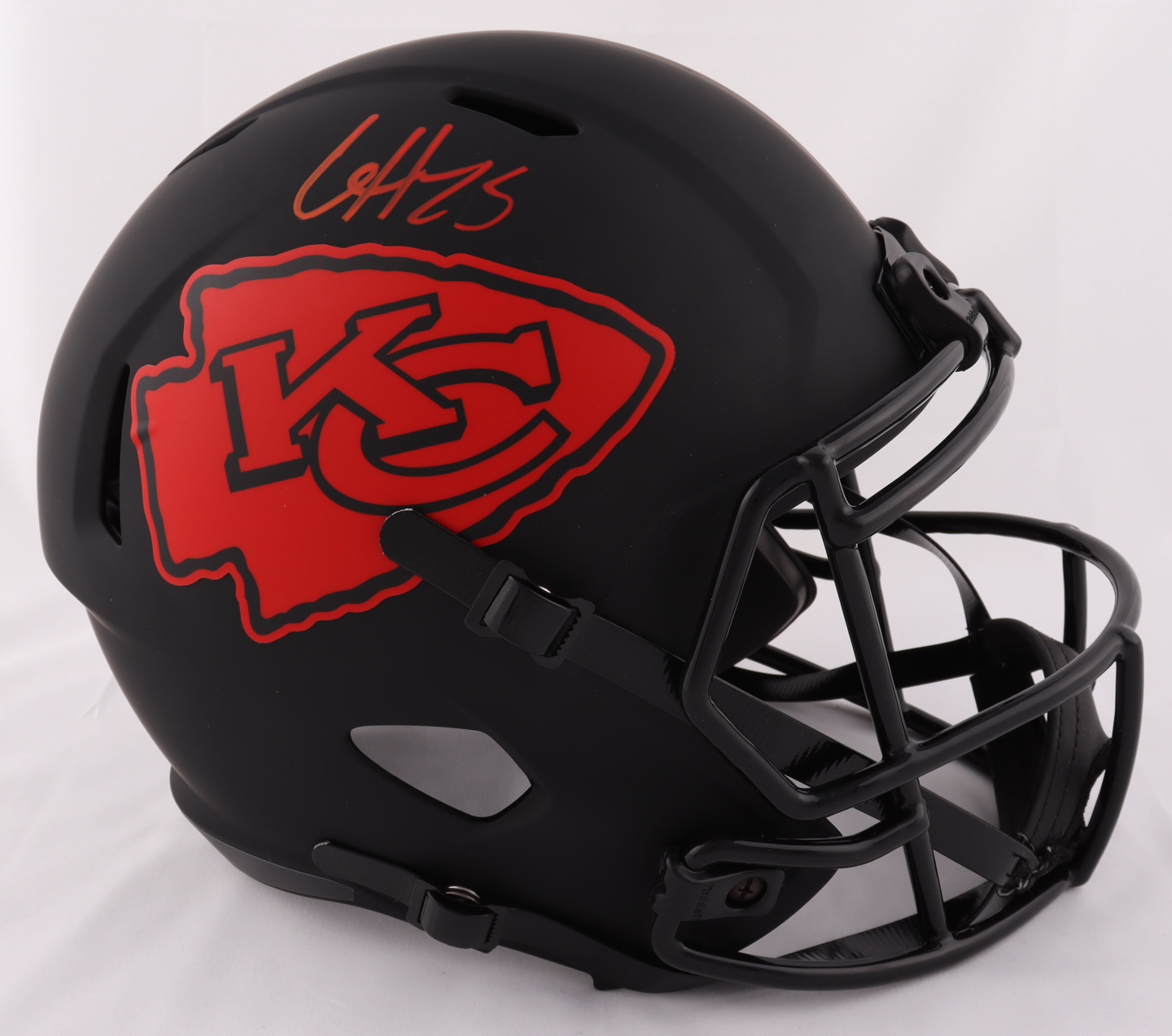 Clyde Edwards-Helaire Signed Chiefs Full-Size Eclipse Alternate Speed Helmet (Beckett) at PristineAuction.com Clyde Edwards-Helaire Signed Chiefs Full-Size Eclipse Alternate Speed Helmet (Beckett) at PristineAuction.com