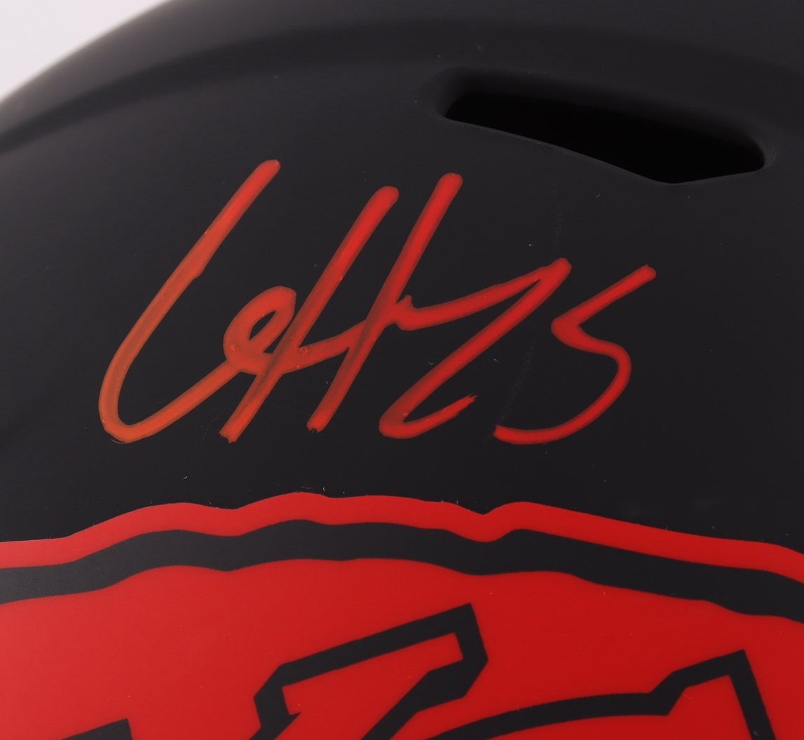 Clyde Edwards-Helaire Signed Chiefs Full-Size Eclipse Alternate Speed Helmet (Beckett) at PristineAuction.com Clyde Edwards-Helaire Signed Chiefs Full-Size Eclipse Alternate Speed Helmet (Beckett) at PristineAuction.com