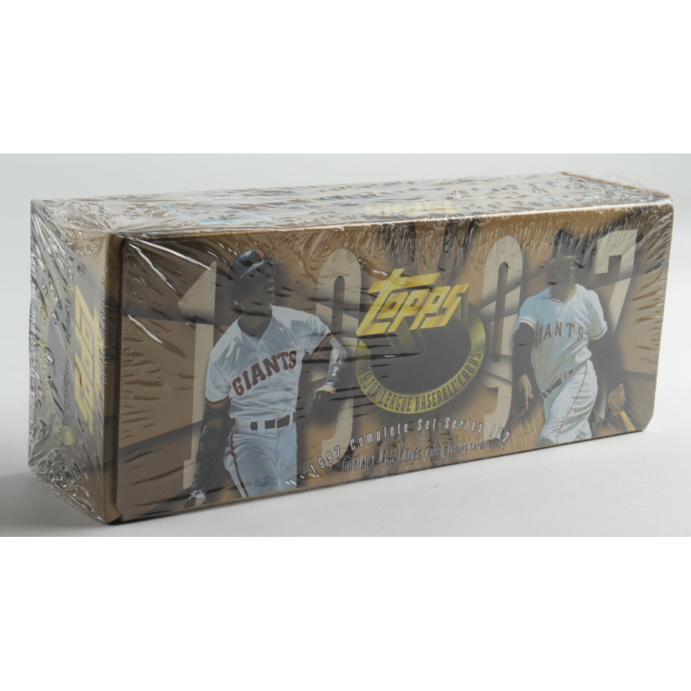 1997 Topps Series 1 & 2 Baseball Card Box Complete Set with (495) Cards Pristine Auction