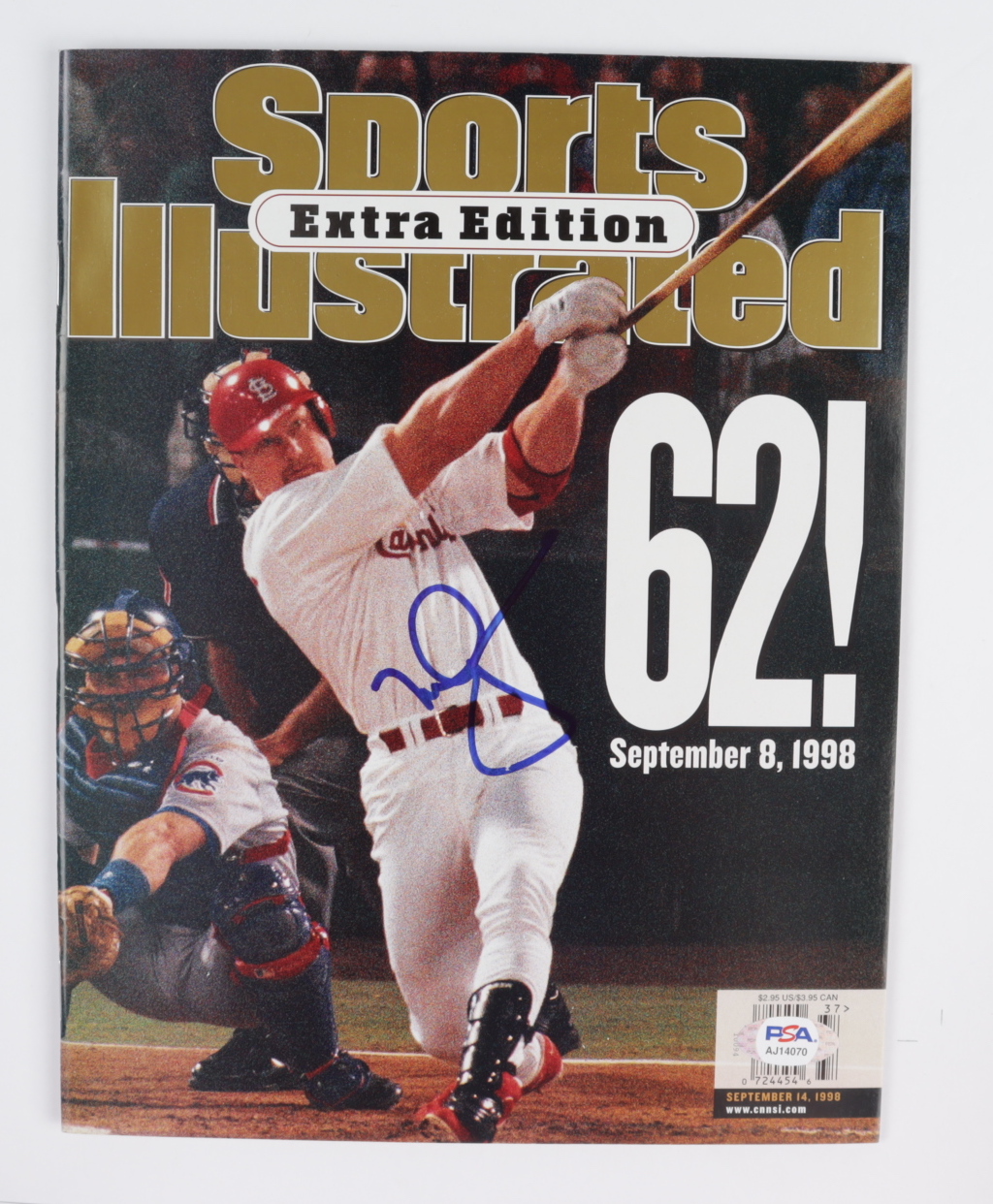 Mark McGwire Signed 1998 Sports Illustrated Magazine (PSA COA) at PristineAuction.com Mark McGwire Signed 1998 Sports Illustrated Magazine (PSA COA) at PristineAuction.com