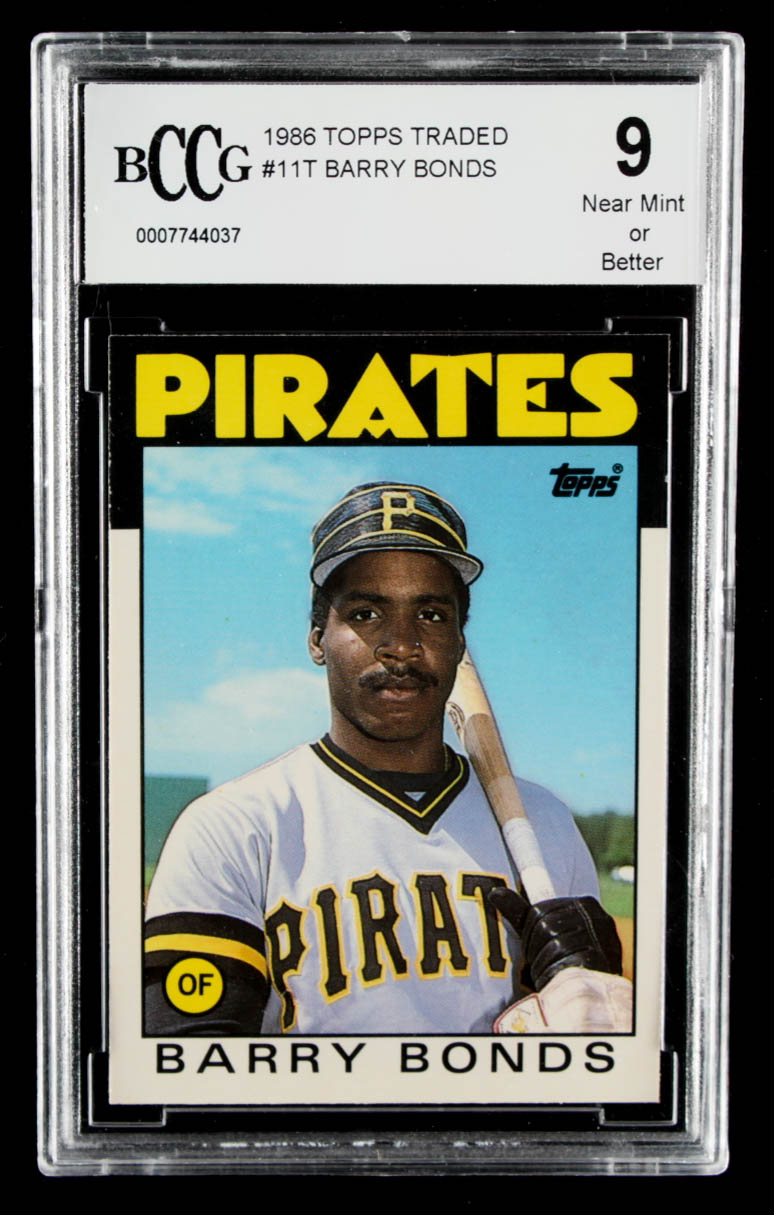 Barry Bonds 1986 Topps Traded #11T RC (BCCG 9) at PristineAuction.com Barry Bonds 1986 Topps Traded #11T RC (BCCG 9) at PristineAuction.com