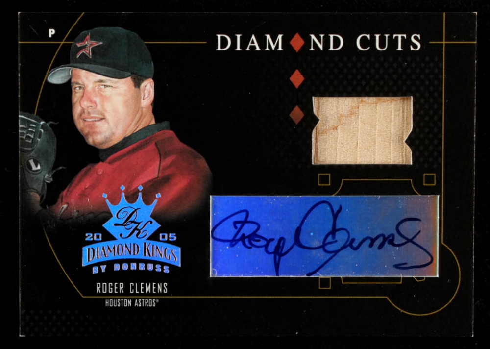 Roger Clemens 2005 Diamond Kings Diamond Cuts Signature Bat #1/1