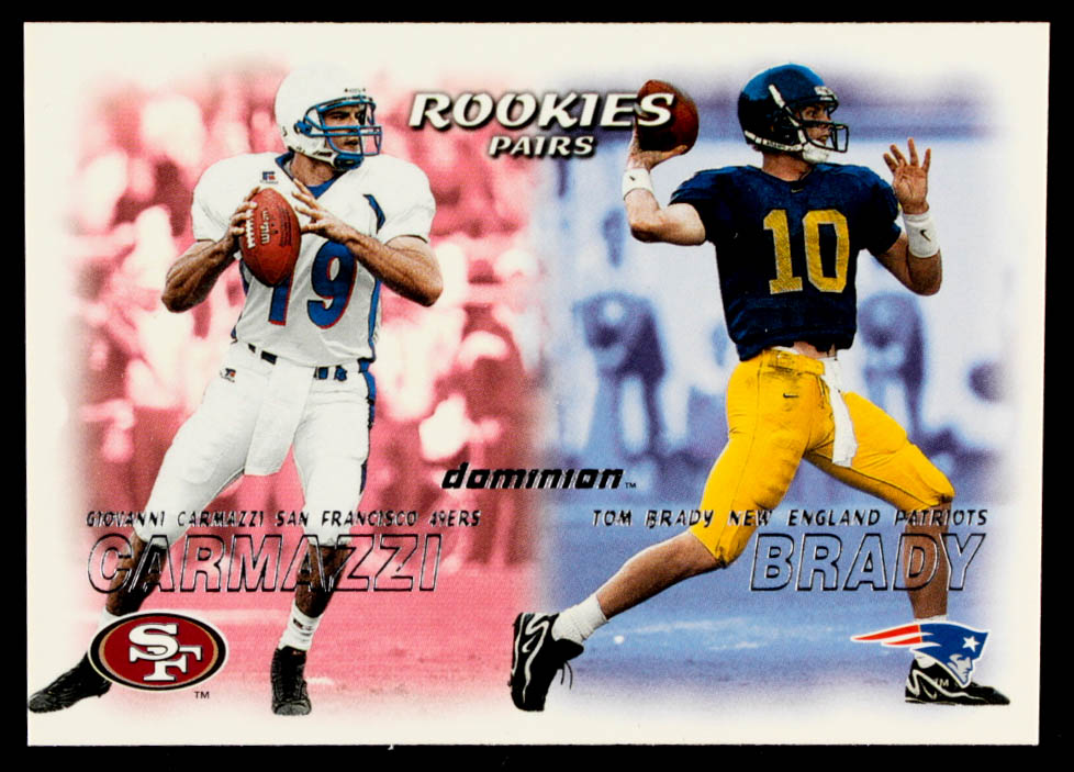 Tom Brady RC / Giovanni Carmazzi RC 2000 SkyBox Dominion #234