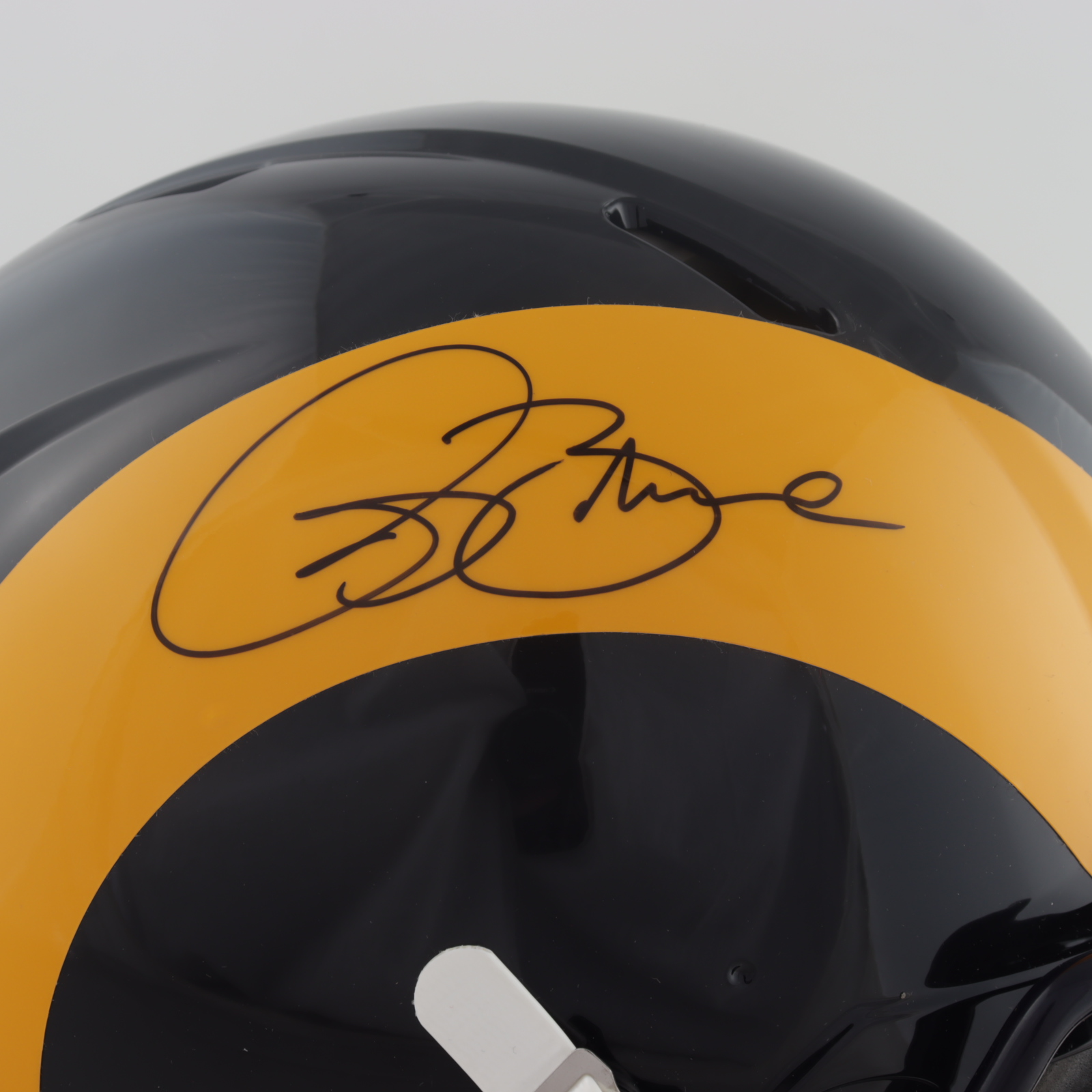 Isaac Bruce Signed Rams Full-Size Authentic On-Field Speed Helmet (Beckett Hologram) (See Description) at PristineAuction.com Isaac Bruce Signed Rams Full-Size Authentic On-Field Speed Helmet (Beckett Hologram) (See Description) at PristineAuction.com