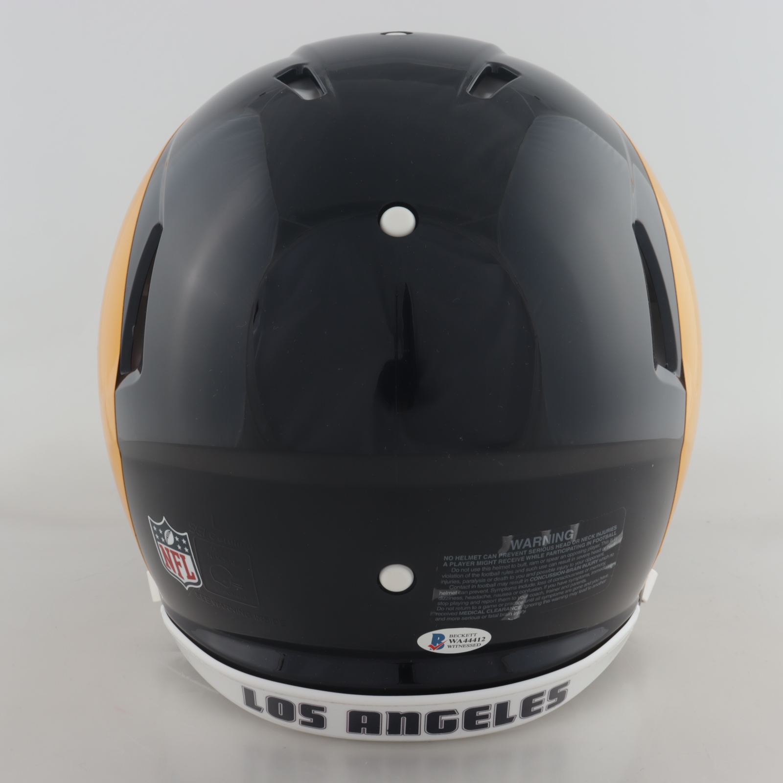 Isaac Bruce Signed Rams Full-Size Authentic On-Field Speed Helmet (Beckett Hologram) (See Description) at PristineAuction.com Isaac Bruce Signed Rams Full-Size Authentic On-Field Speed Helmet (Beckett Hologram) (See Description) at PristineAuction.com