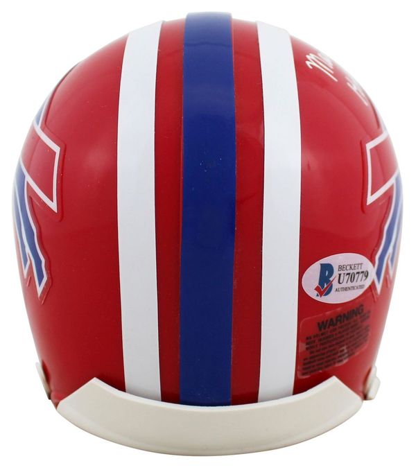 Marv Levy Signed Bills Mini Helmet Inscribed "HOF 01" (Beckett) at PristineAuction.com Marv Levy Signed Bills Mini Helmet Inscribed "HOF 01" (Beckett) at PristineAuction.com