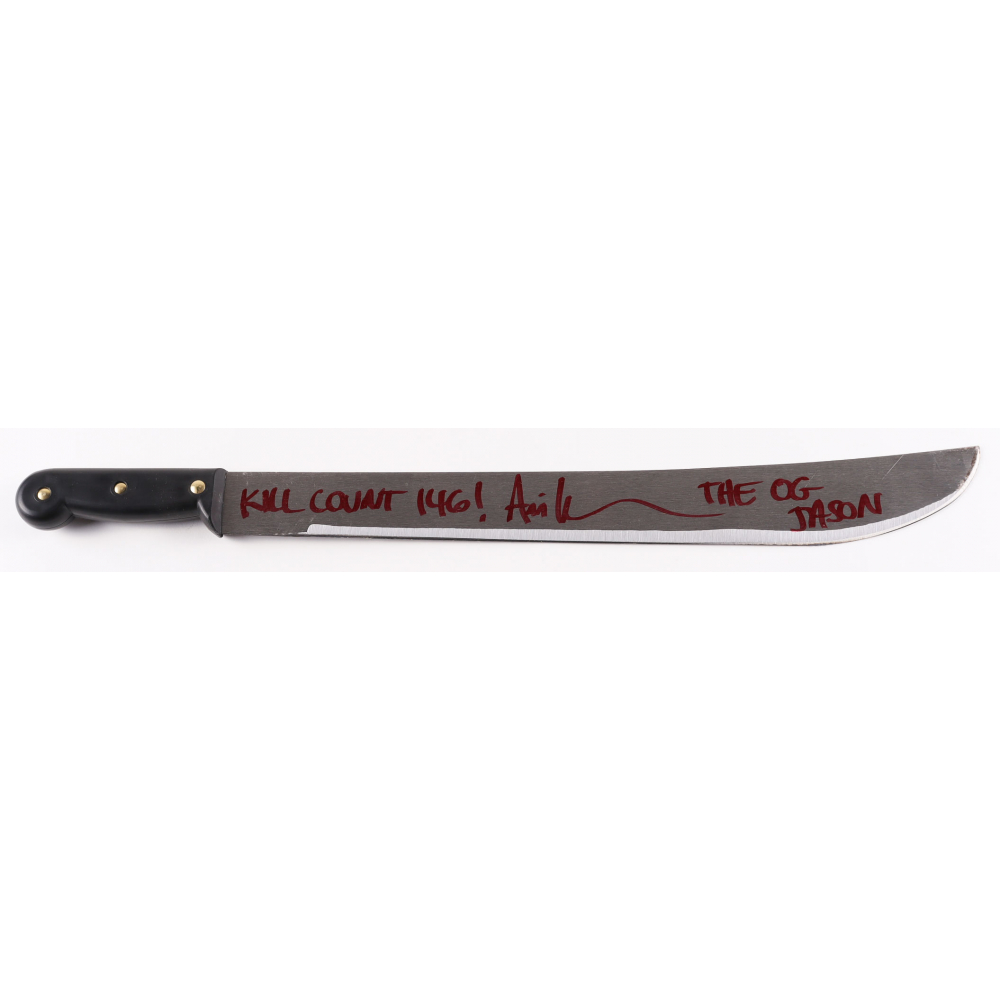 Ari Lehman Signed "Friday the 13th" Genuine 22" Steel Machete Inscribed