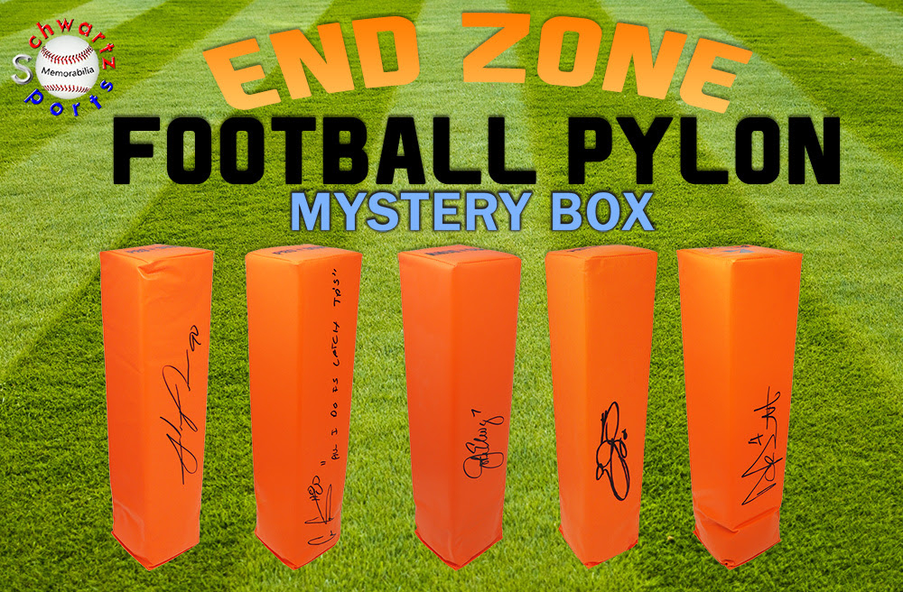 Schwartz Sports Football Endzone Pylon Signed Mystery Box Series 6