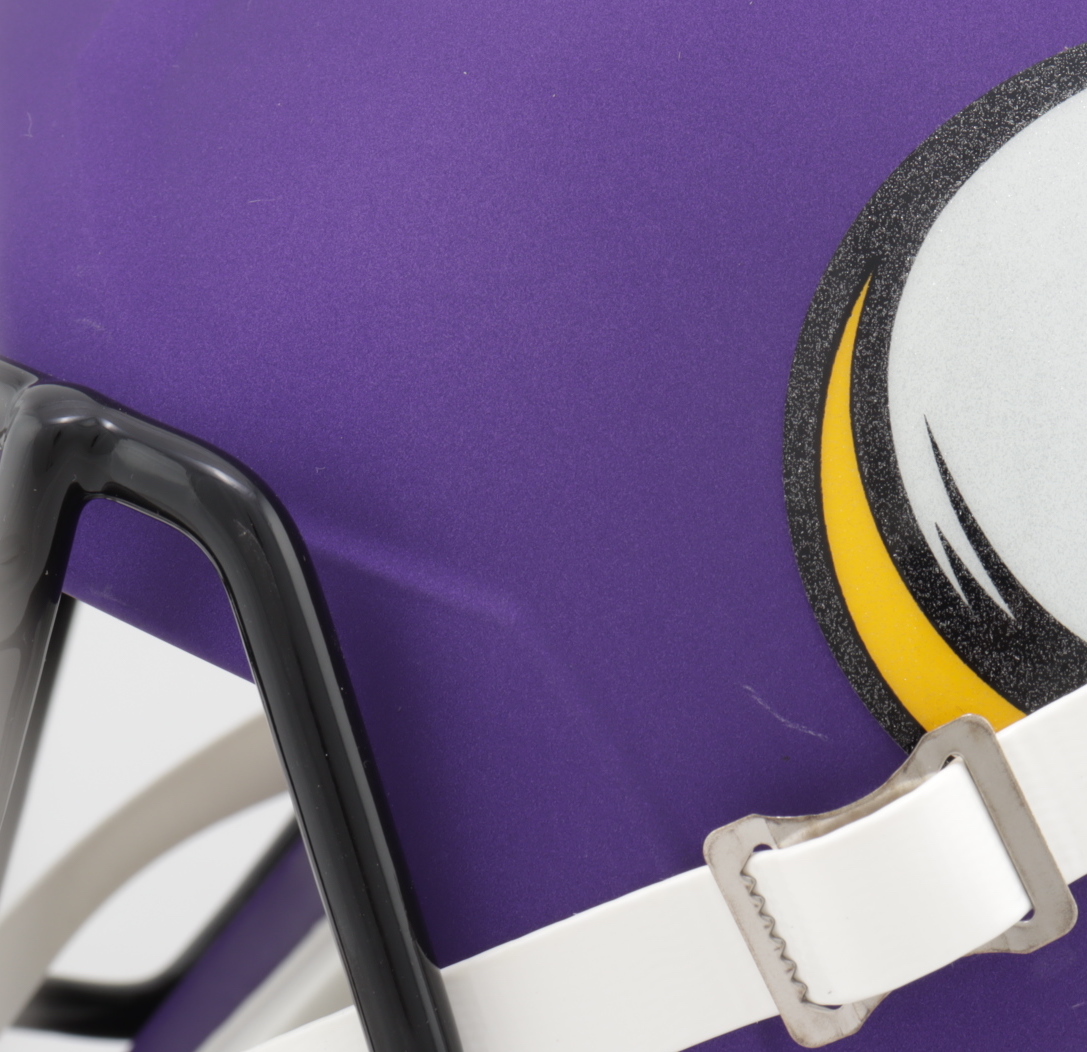 Justin Jefferson Signed Vikings Full-Size Speed Helmet with Multiple Inscriptions (JSA COA) (See Description) at PristineAuction.com Justin Jefferson Signed Vikings Full-Size Speed Helmet with Multiple Inscriptions (JSA COA) (See Description) at PristineAuction.com