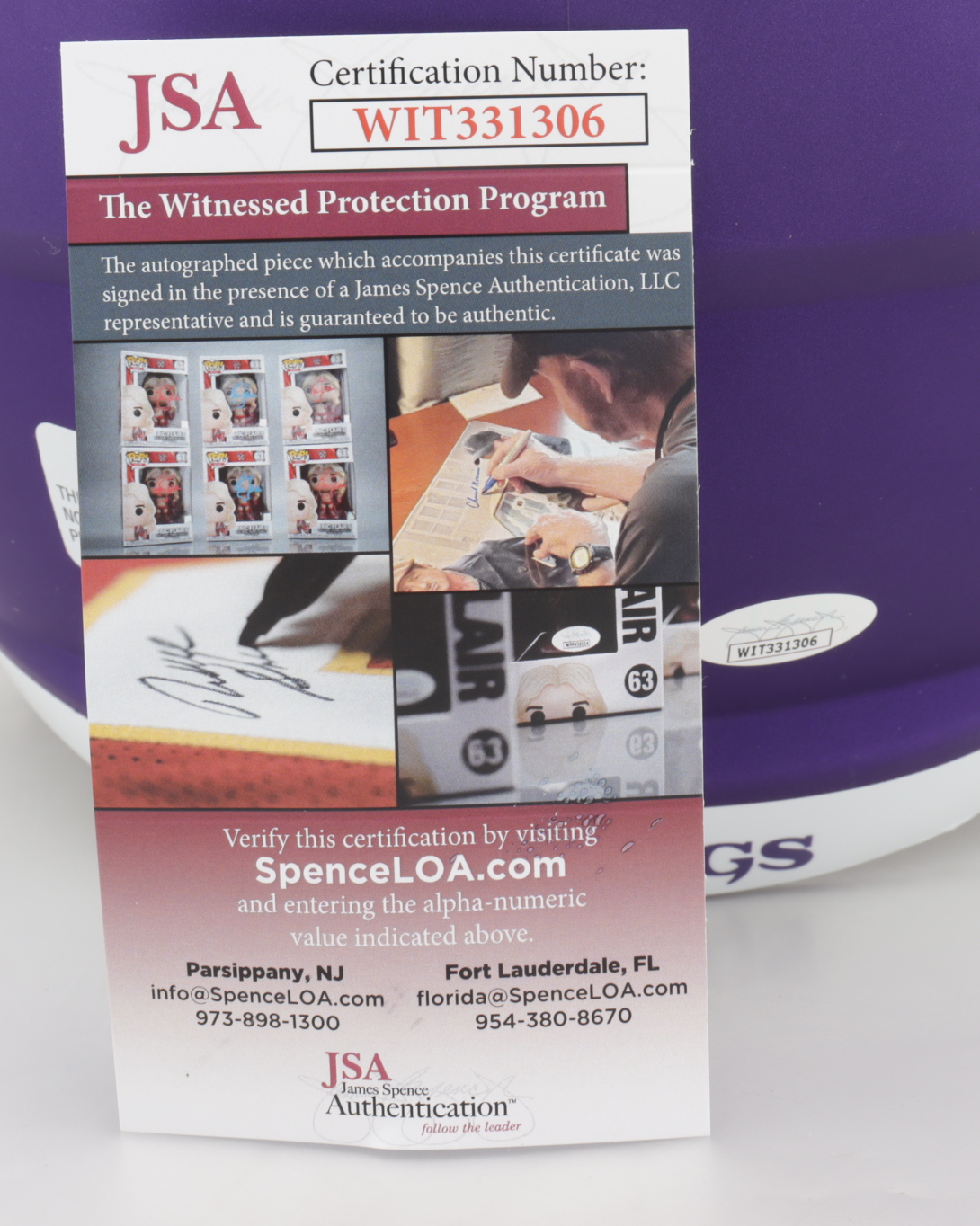 Justin Jefferson Signed Vikings Full-Size Speed Helmet with Multiple Inscriptions (JSA COA) (See Description) at PristineAuction.com Justin Jefferson Signed Vikings Full-Size Speed Helmet with Multiple Inscriptions (JSA COA) (See Description) at PristineAuction.com