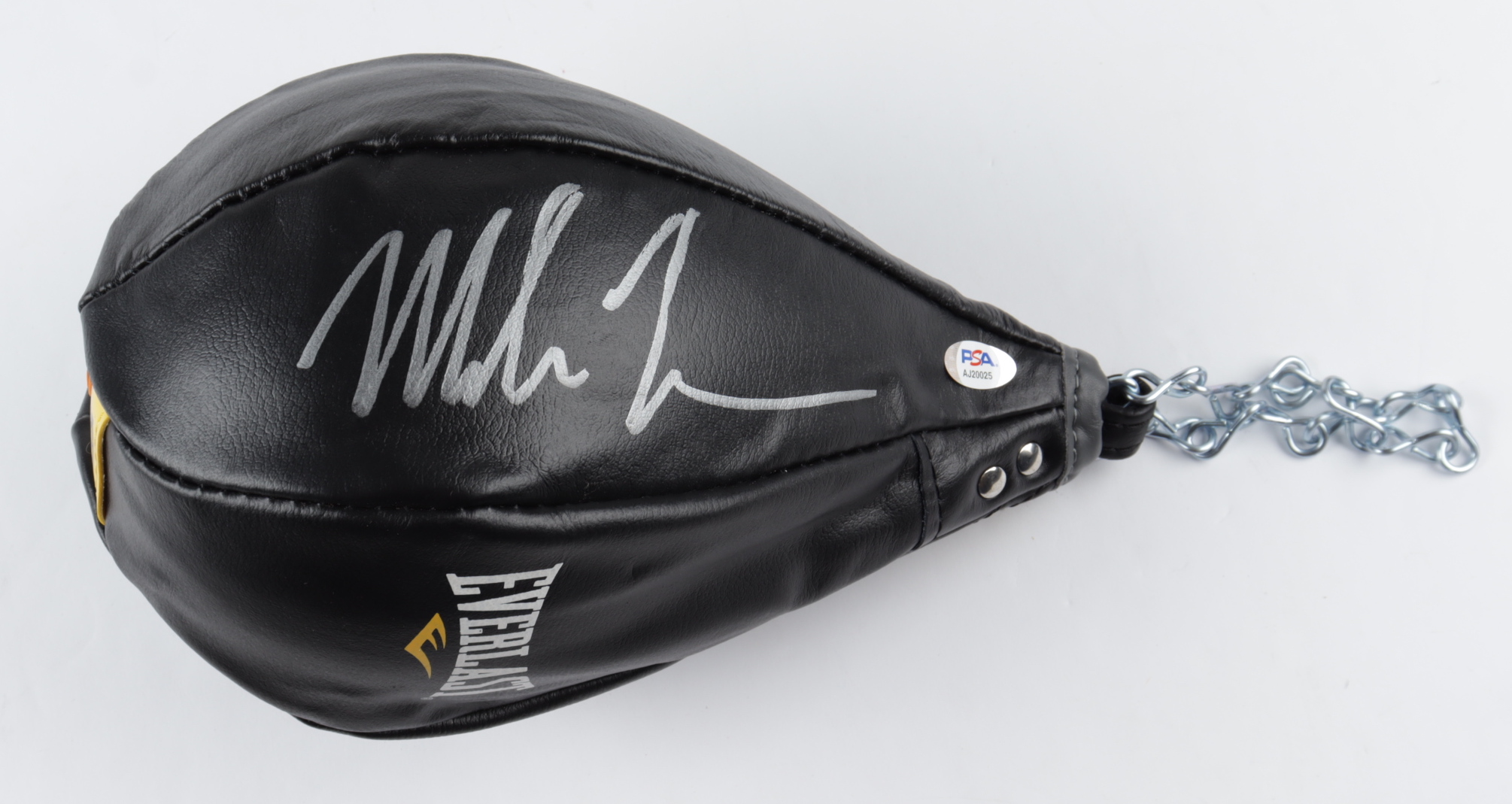 Mike Tyson Signed Everlast Boxing Speed Punching Bag With Display Case (PSA COA) at PristineAuction.com Mike Tyson Signed Everlast Boxing Speed Punching Bag With Display Case (PSA COA) at PristineAuction.com
