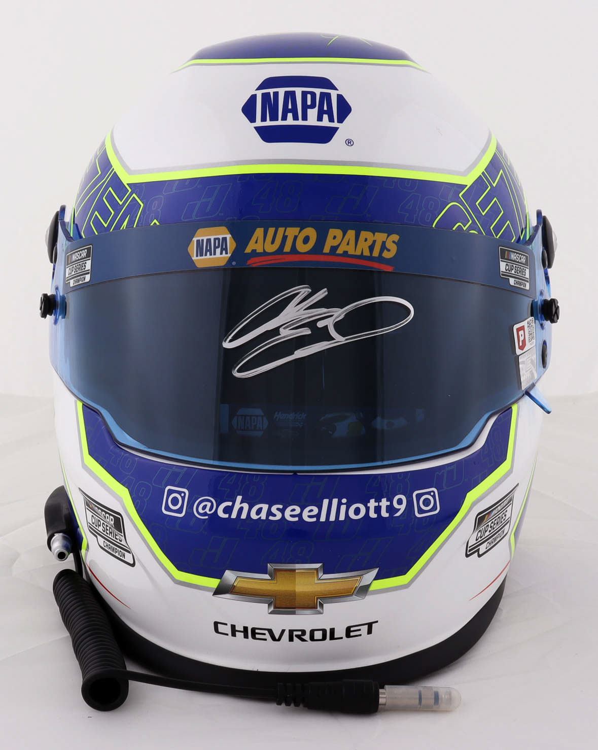 Chase Elliott Signed NASCAR NAPA 2020 Cup Series Champion Full-Size Helmet (Elliott COA & PA COA) at PristineAuction.com Chase Elliott Signed NASCAR NAPA 2020 Cup Series Champion Full-Size Helmet (Elliott COA & PA COA) at PristineAuction.com
