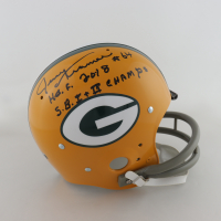 Jerry Kramer Signed Packers Full-Size Throwback Suspension Helmet Inscribed "S.B. I + II Champs" & "H.O.F. 2018" (Radtke COA) at PristineAuction.com