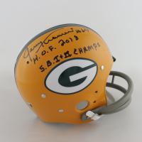 Jerry Kramer Signed Packers Full-Size Throwback Suspension Helmet Inscribed "S.B. I + II Champs" & "H.O.F. 2018" (Radtke COA) at PristineAuction.com