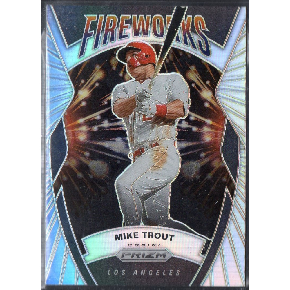Mike Trout 2020 Panini Prizm Fireworks Silver Prizm #F6 | Pristine Auction
