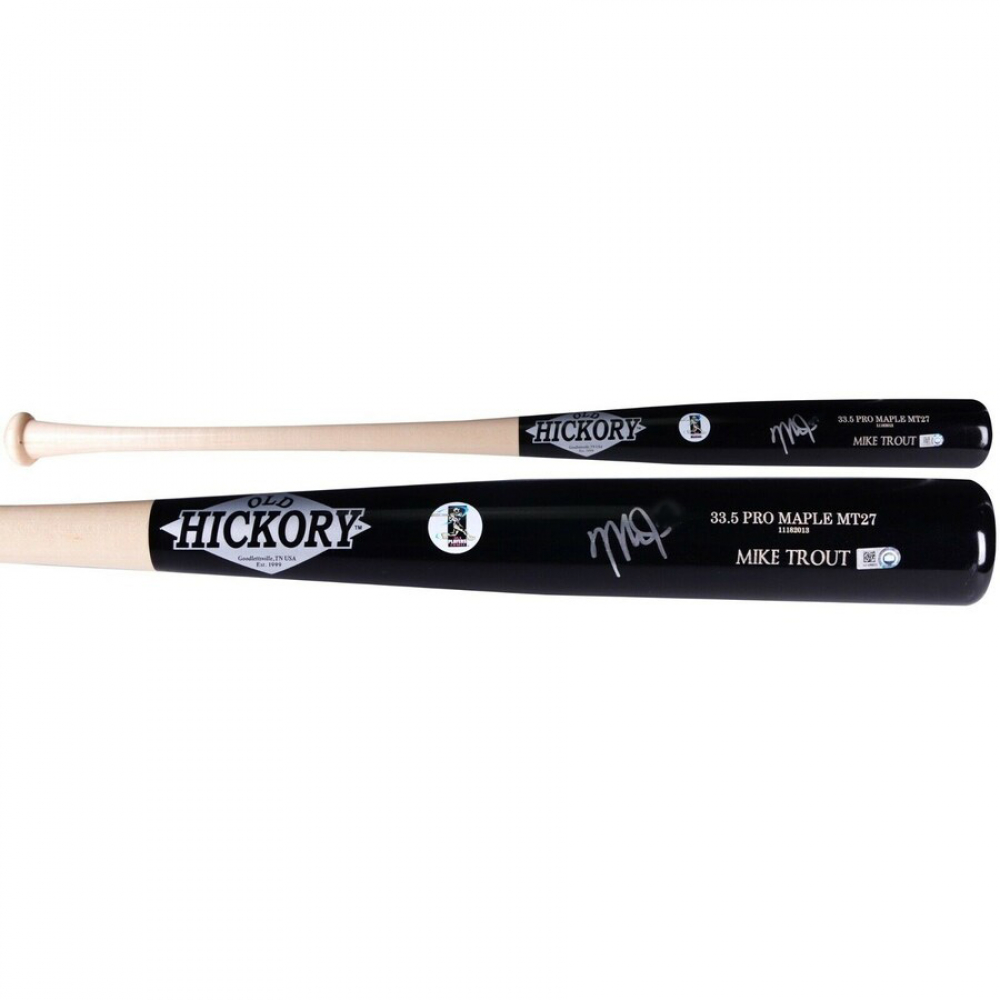 Mike Trout Signed Old Hickory Player Model Baseball Bat (MLB) Pristine Auction