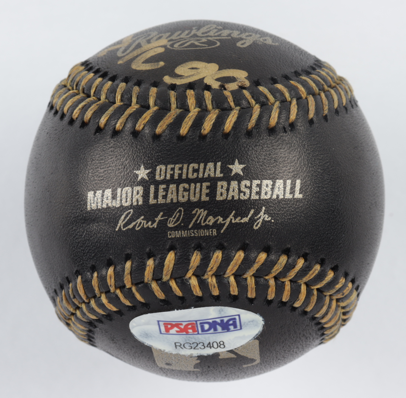 Keibert Ruiz Signed OML Black Leather Baseball (PSA COA) (See Desciption) at PristineAuction.com Keibert Ruiz Signed OML Black Leather Baseball (PSA COA) (See Desciption) at PristineAuction.com